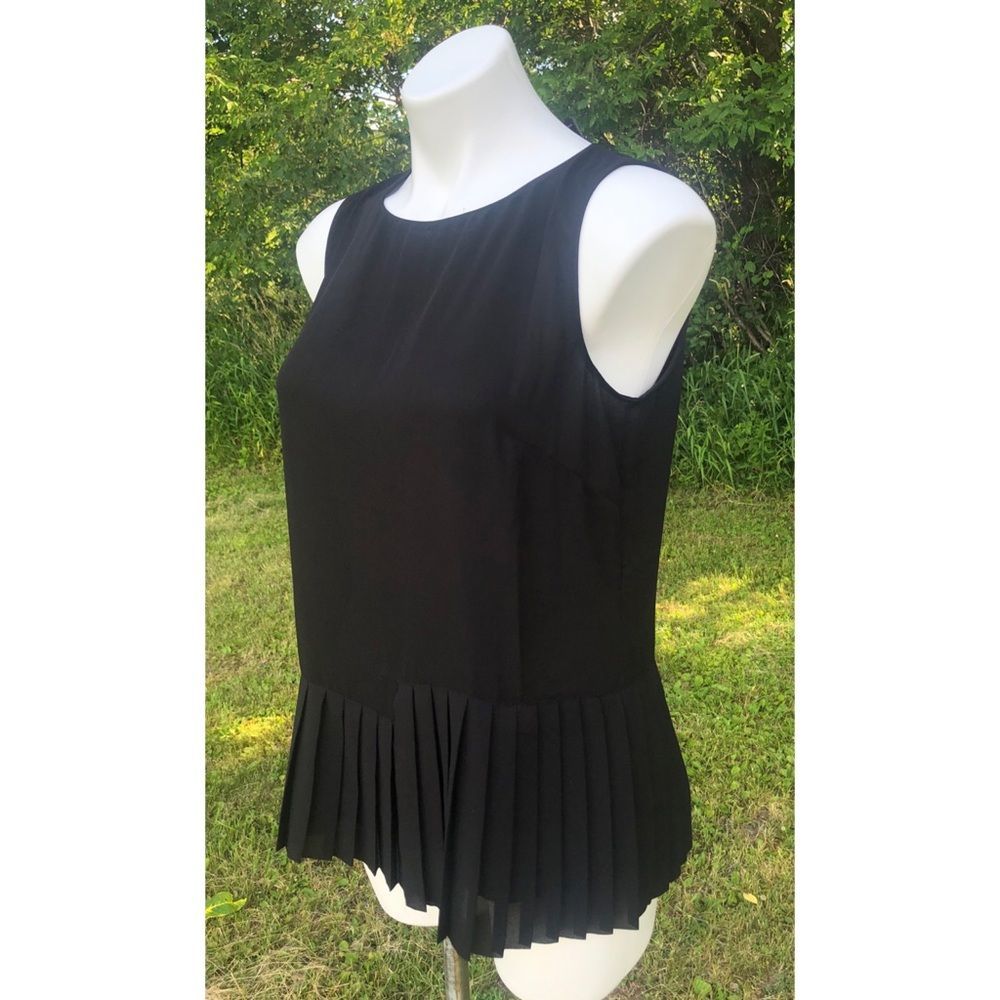Banana Republic Black Pleated Blouse Top